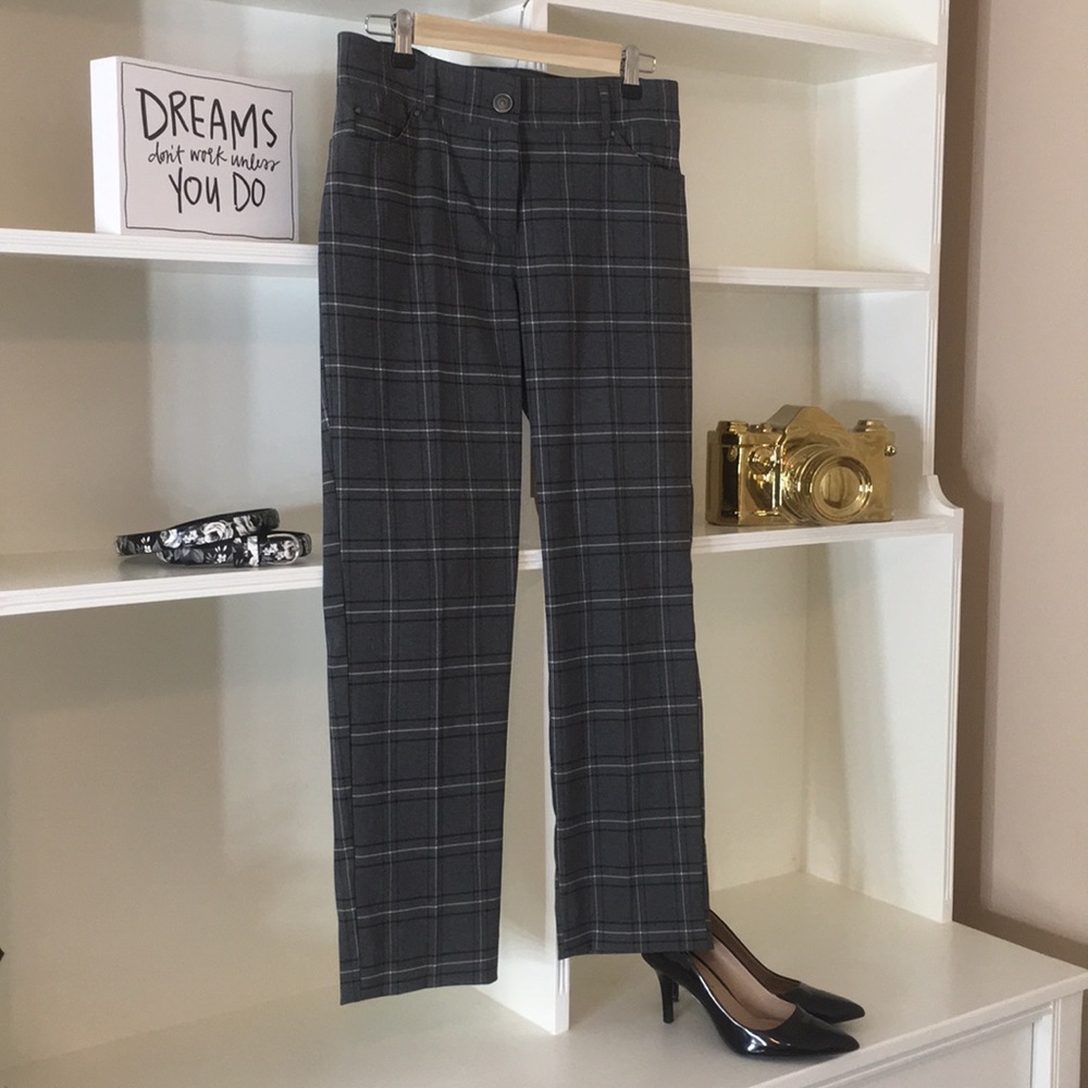 Gray Plaid Pants
